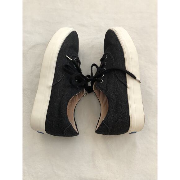 Keds Womens Sneakers 8 Black Canvas Lace Up Shoes Dream Foam Minimal Walking - Picture 10 of 11